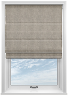 Memphis, Latte - Twist&Fit Roman Blind